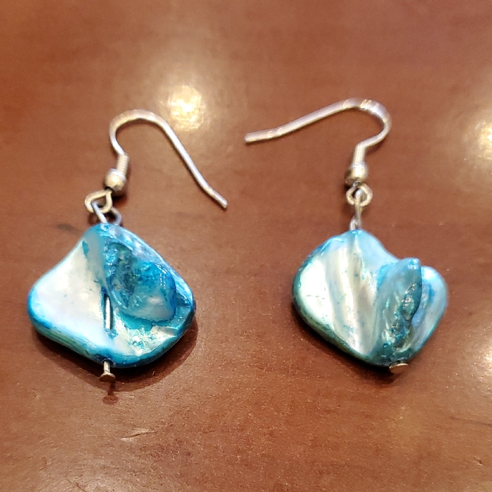 Blue Shell Earrings